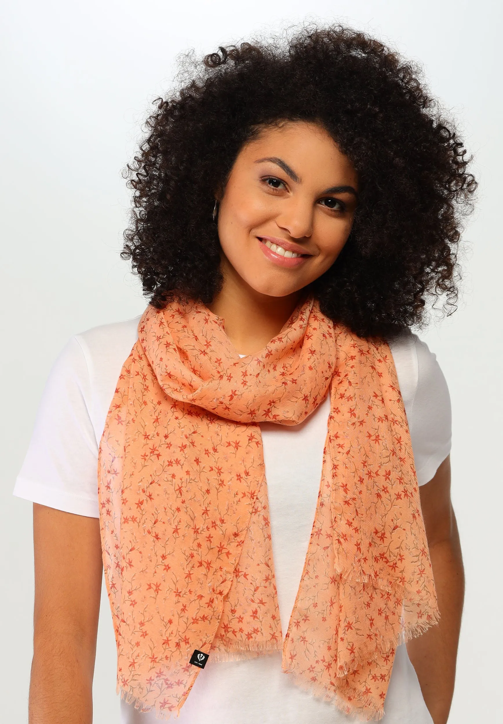 Mille Fleur Polyester Print Scarf