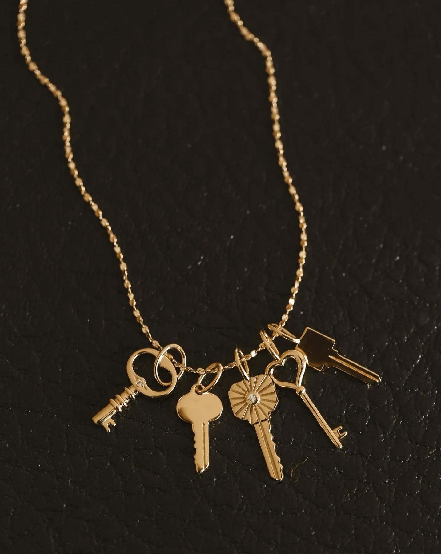 Modern Key Pendant - Gold Vermeil