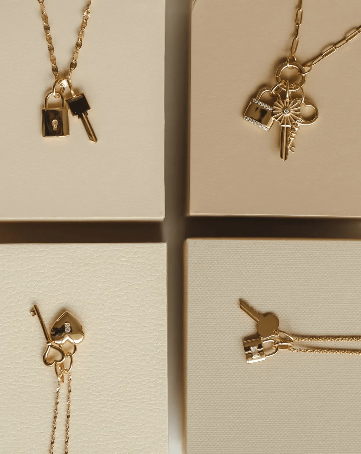 Modern Key Pendant - Gold Vermeil