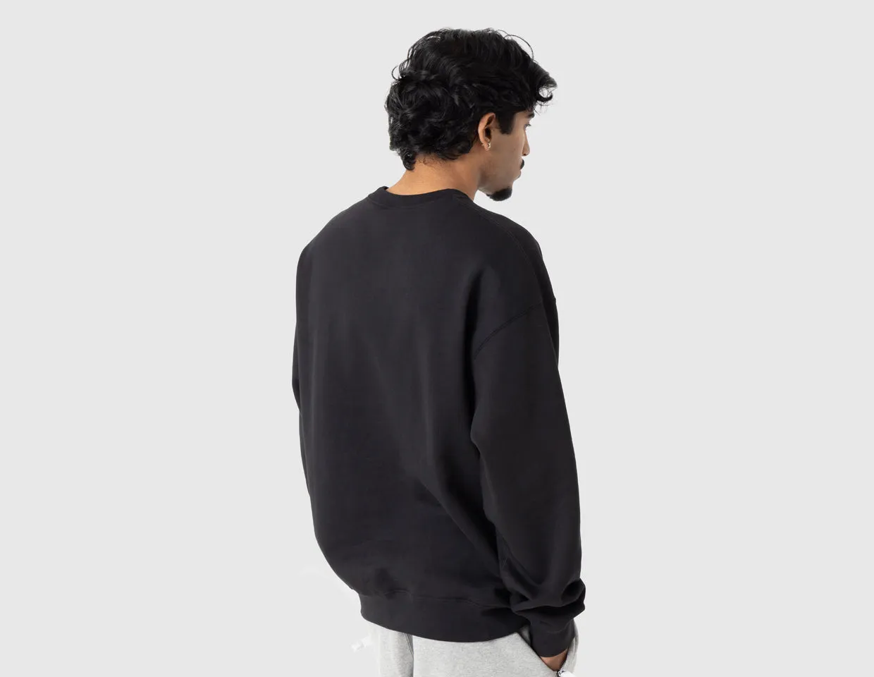 Nike Solo Swoosh Fleece Crewneck Black / White