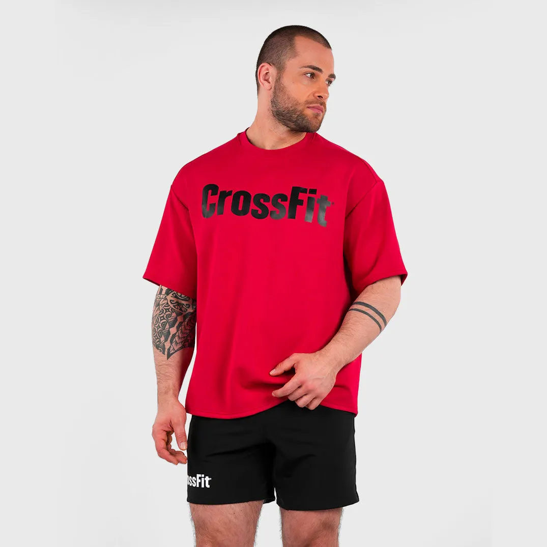 Northern Spirit - CROSSFIT® SMURF UNISEX OVERSIZED T-SHIRT - CARMINE