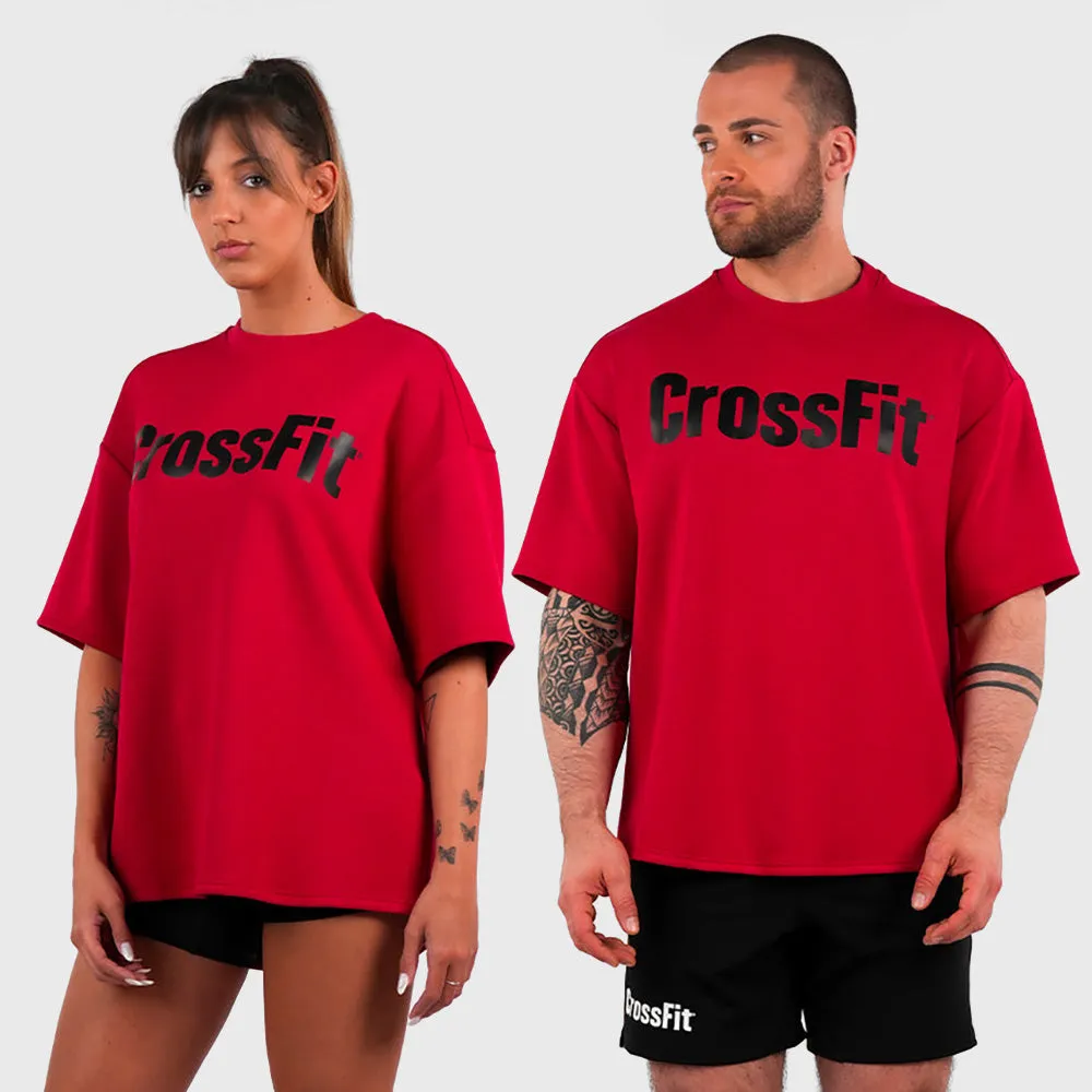 Northern Spirit - CROSSFIT® SMURF UNISEX OVERSIZED T-SHIRT - CARMINE