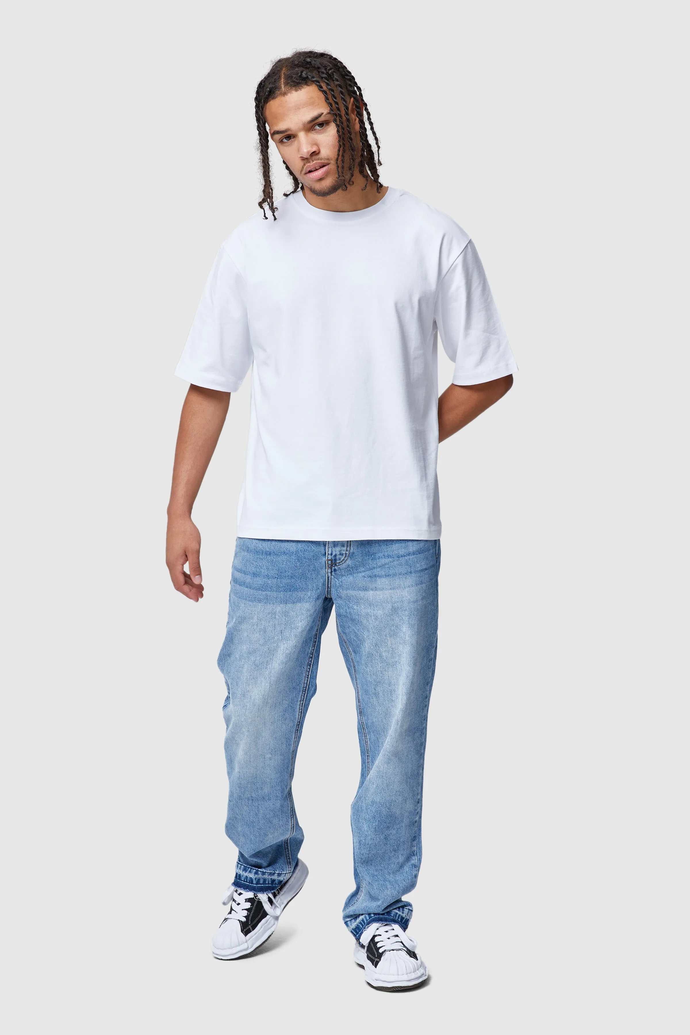 OVERSIZED BASIC TEE - WHITE