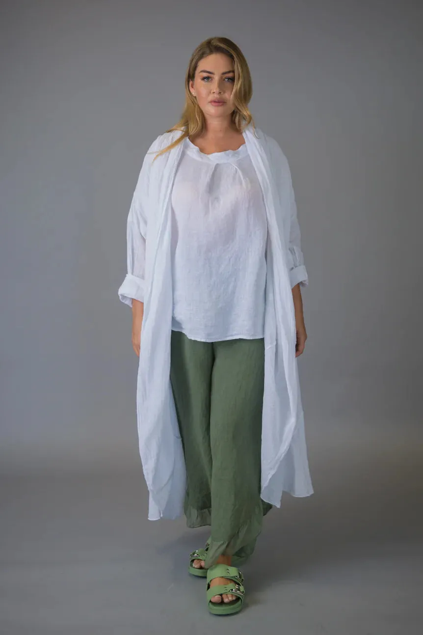 Paolo Tricot, SG7193 Long Linen Duster