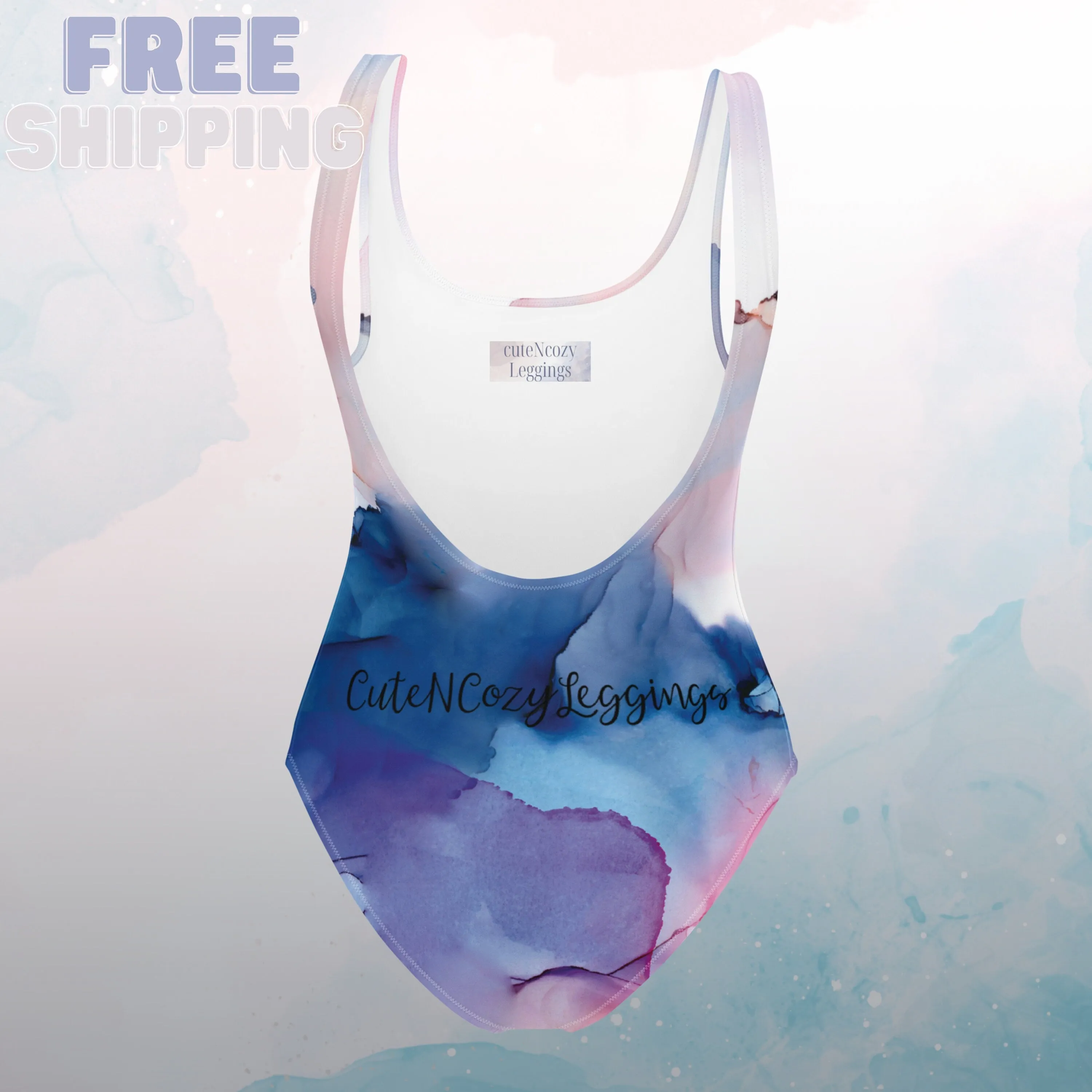 Pastel Marbling One-Piece Swimsuit