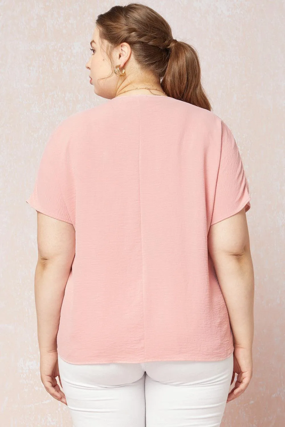 Peachy Blush V-Neck Top