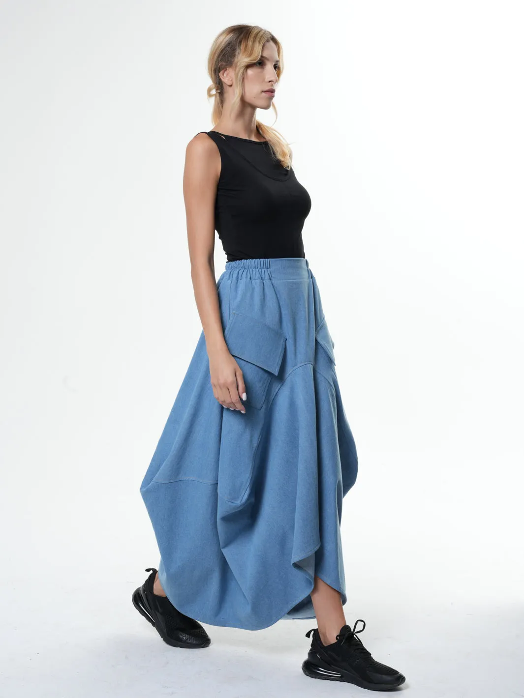 Plus Size Jean Skirt