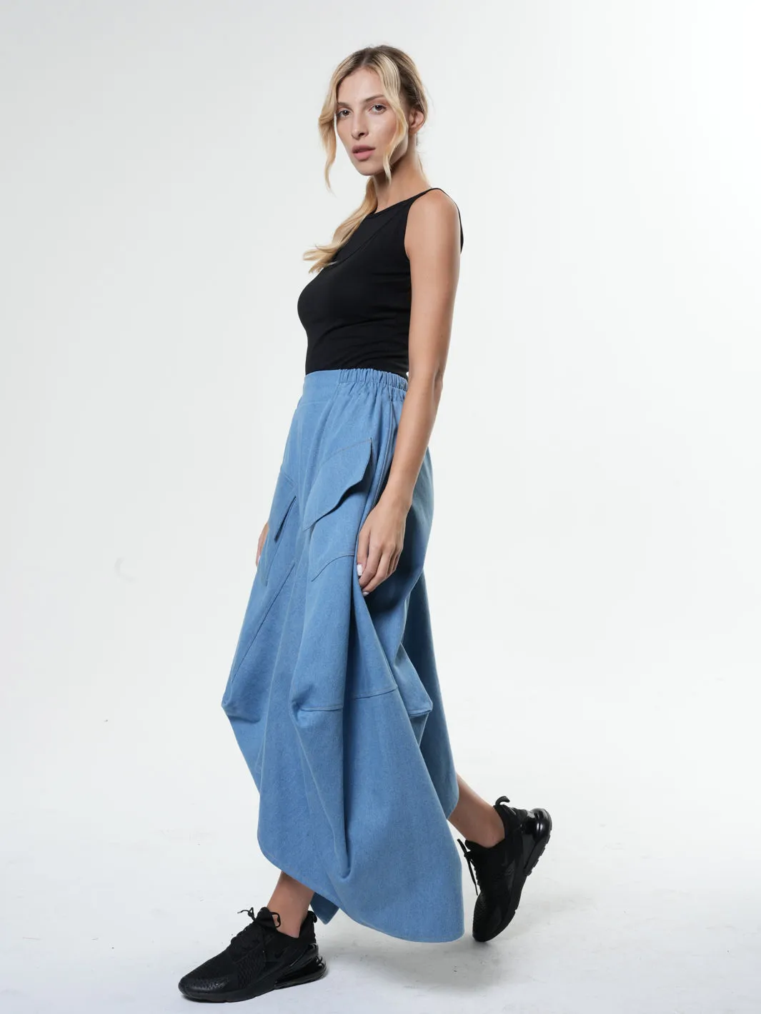 Plus Size Jean Skirt