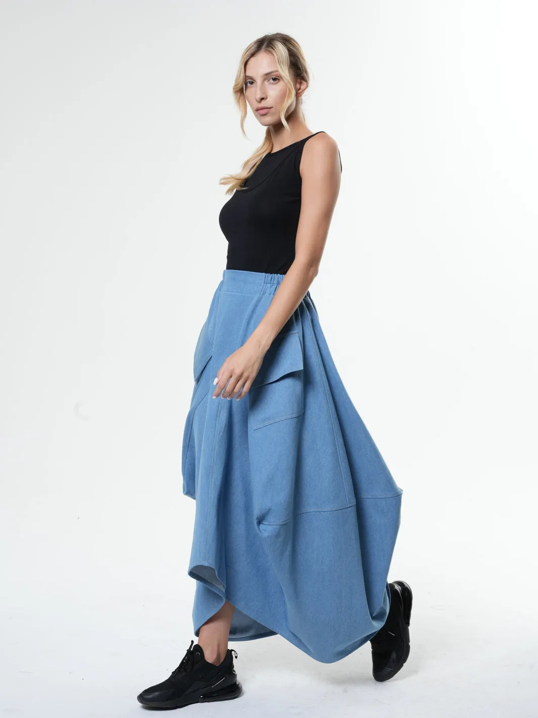 Plus Size Jean Skirt