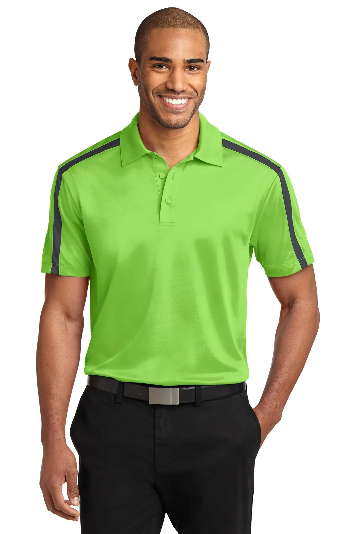 Port Authority¬Æ Silk Touch‚Ñ¢ Performance Colorblock Stripe Polo. K547