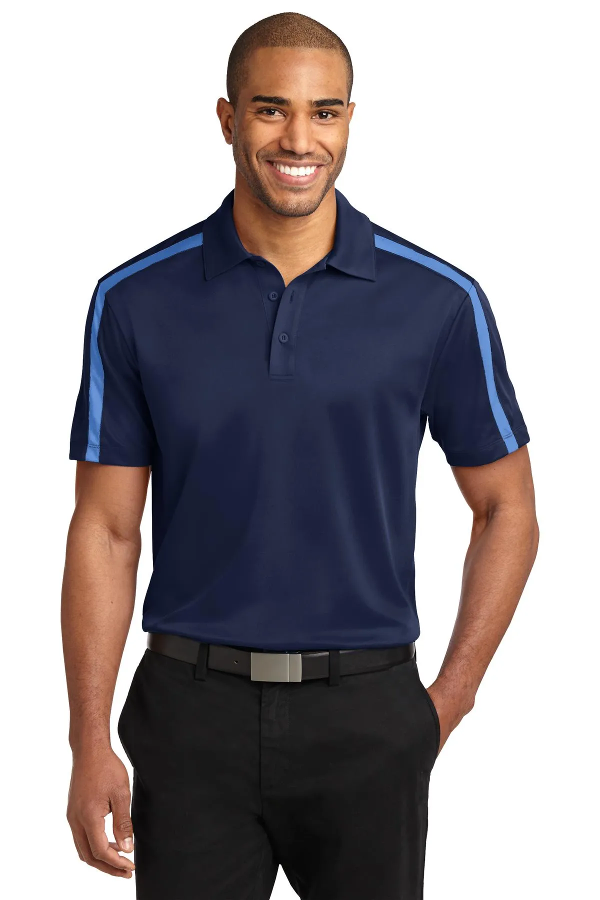 Port Authority¬Æ Silk Touch‚Ñ¢ Performance Colorblock Stripe Polo. K547