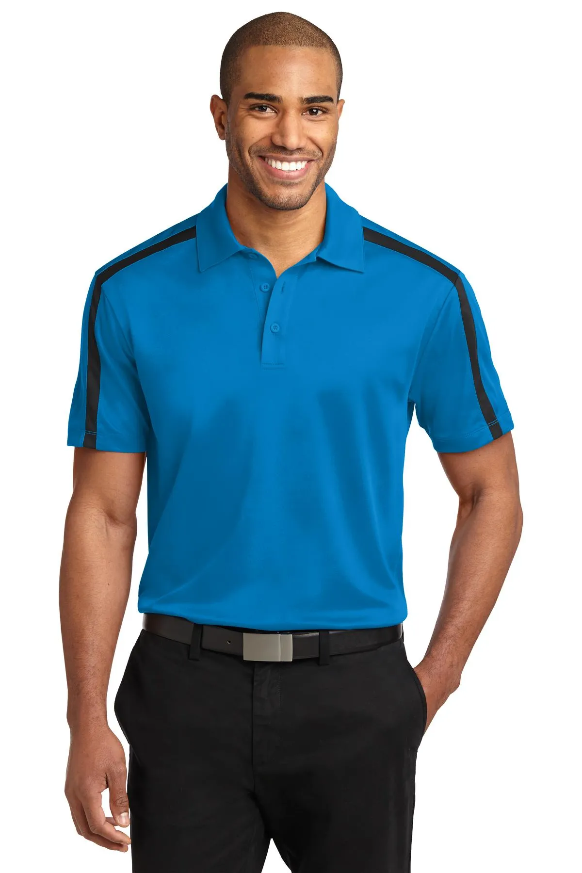 Port Authority¬Æ Silk Touch‚Ñ¢ Performance Colorblock Stripe Polo. K547