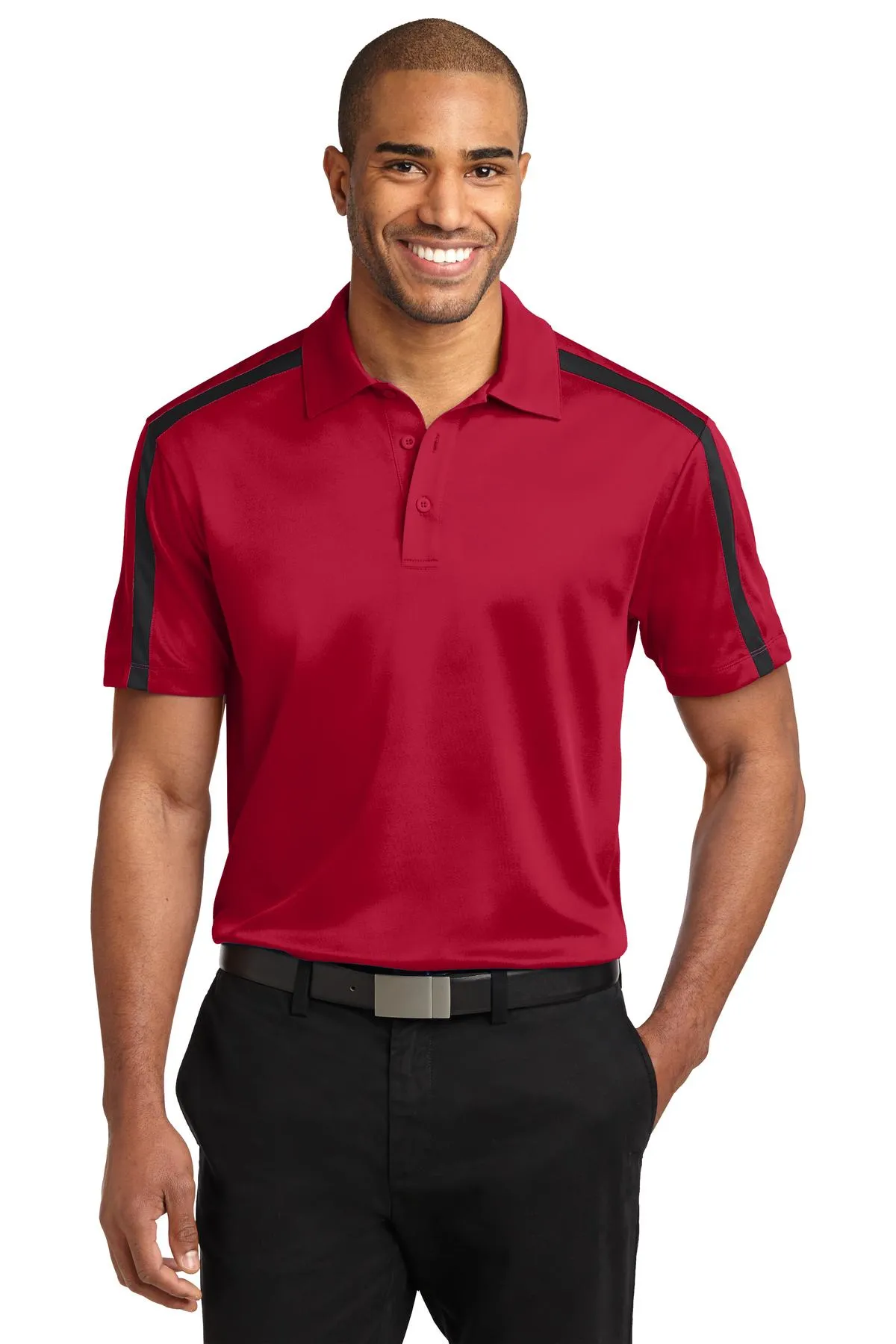 Port Authority¬Æ Silk Touch‚Ñ¢ Performance Colorblock Stripe Polo. K547