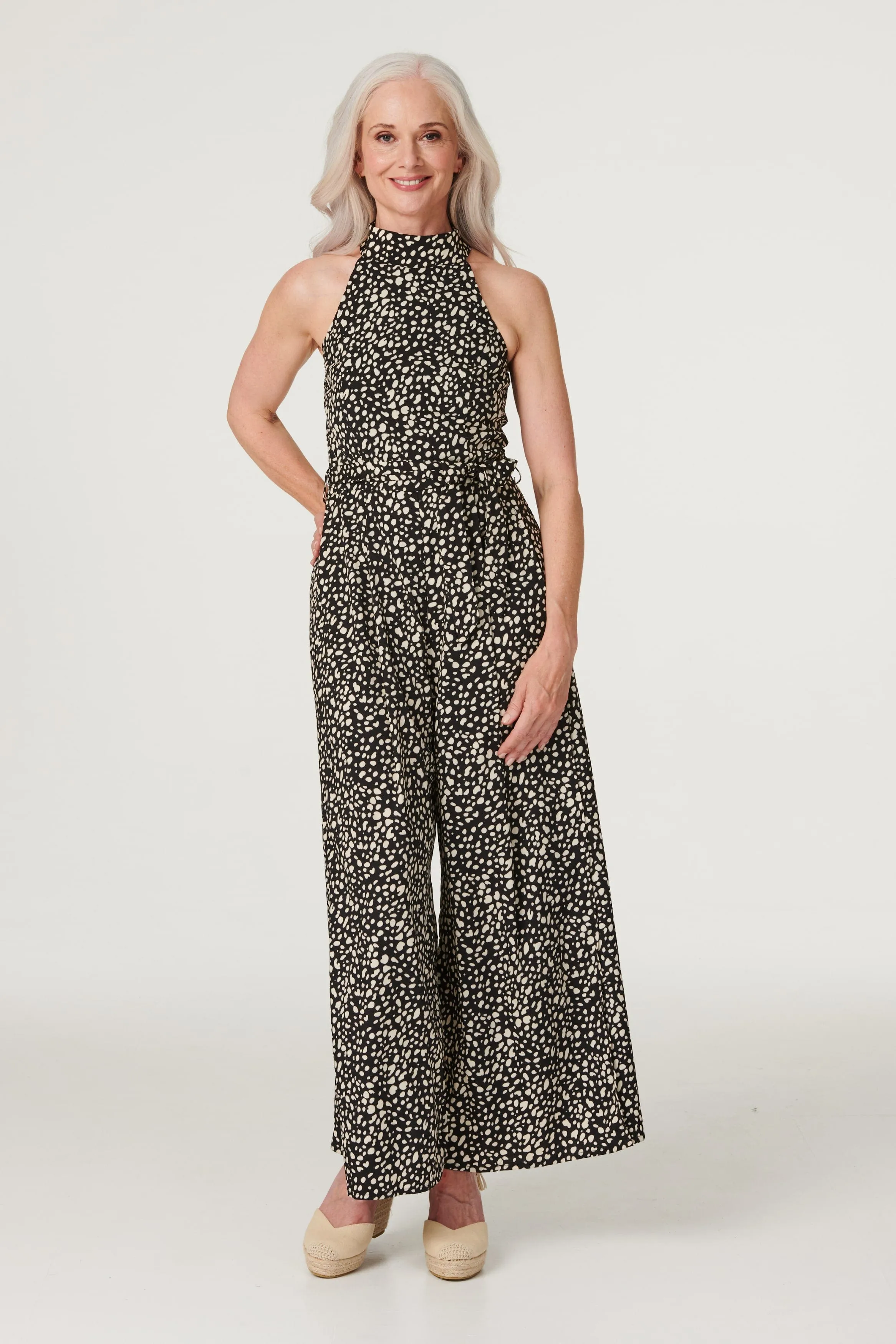 Printed Wide Leg Jumpsuit