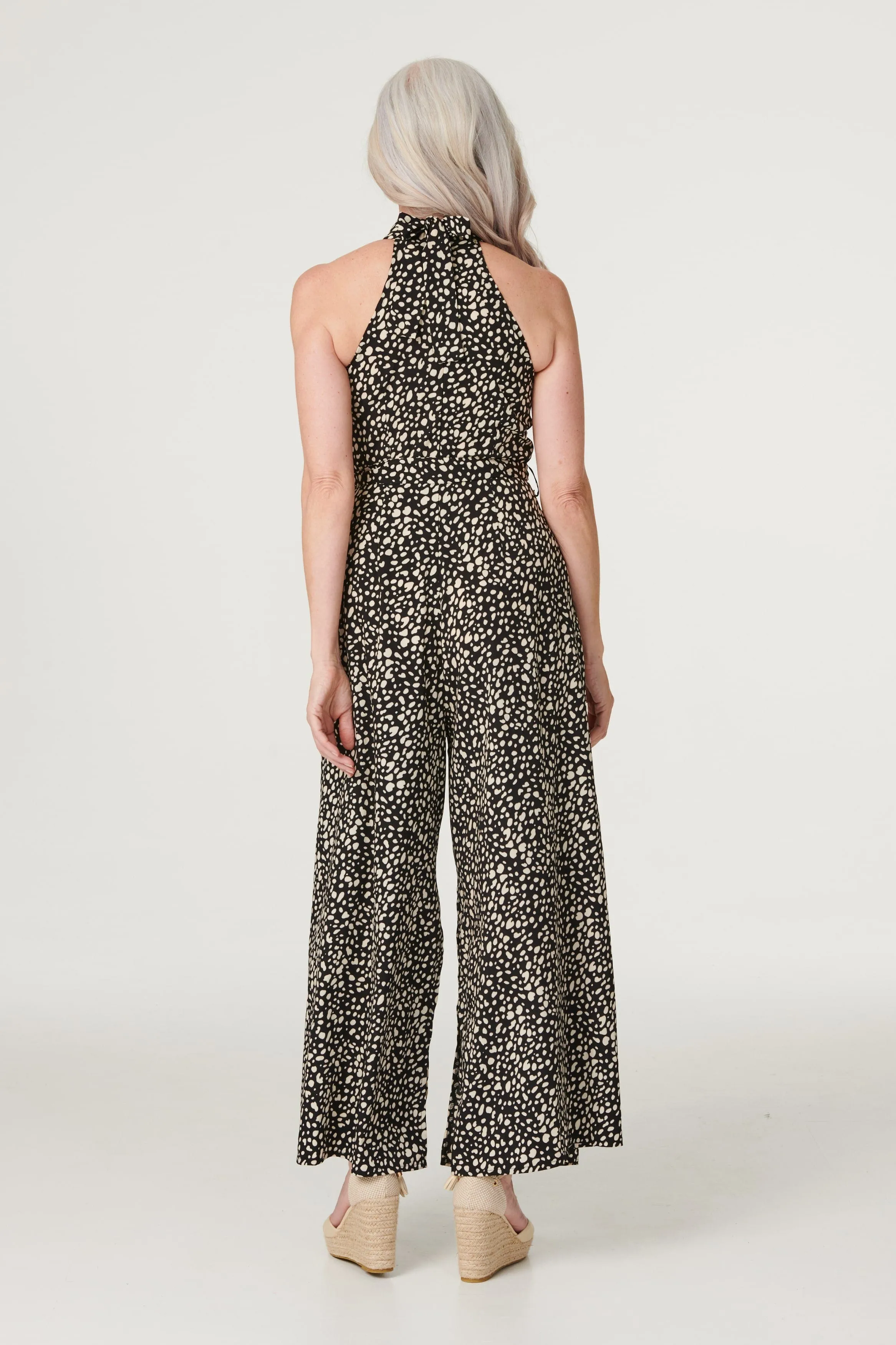 Printed Wide Leg Jumpsuit