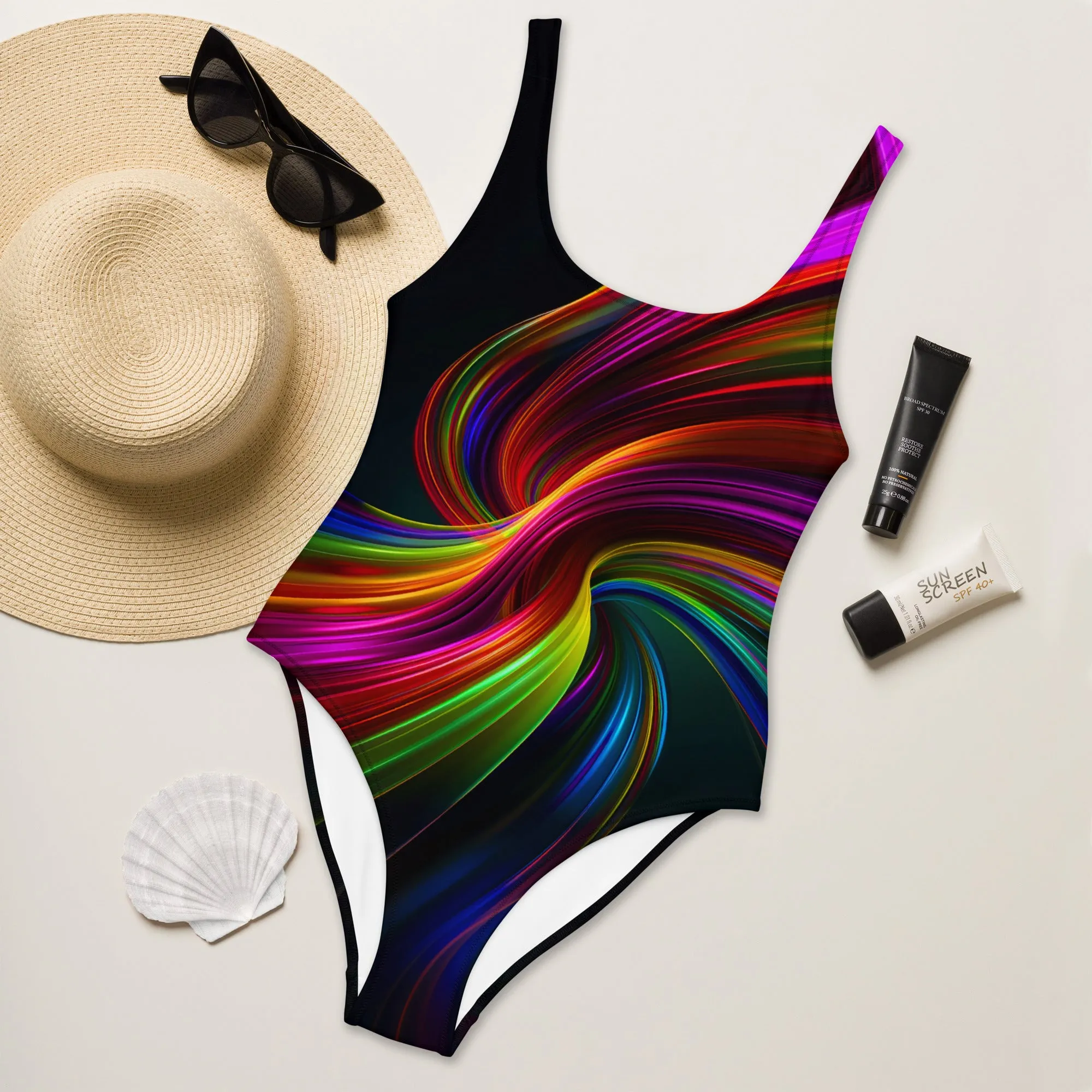 Rainbow Swirl One-Piece Swimsuit