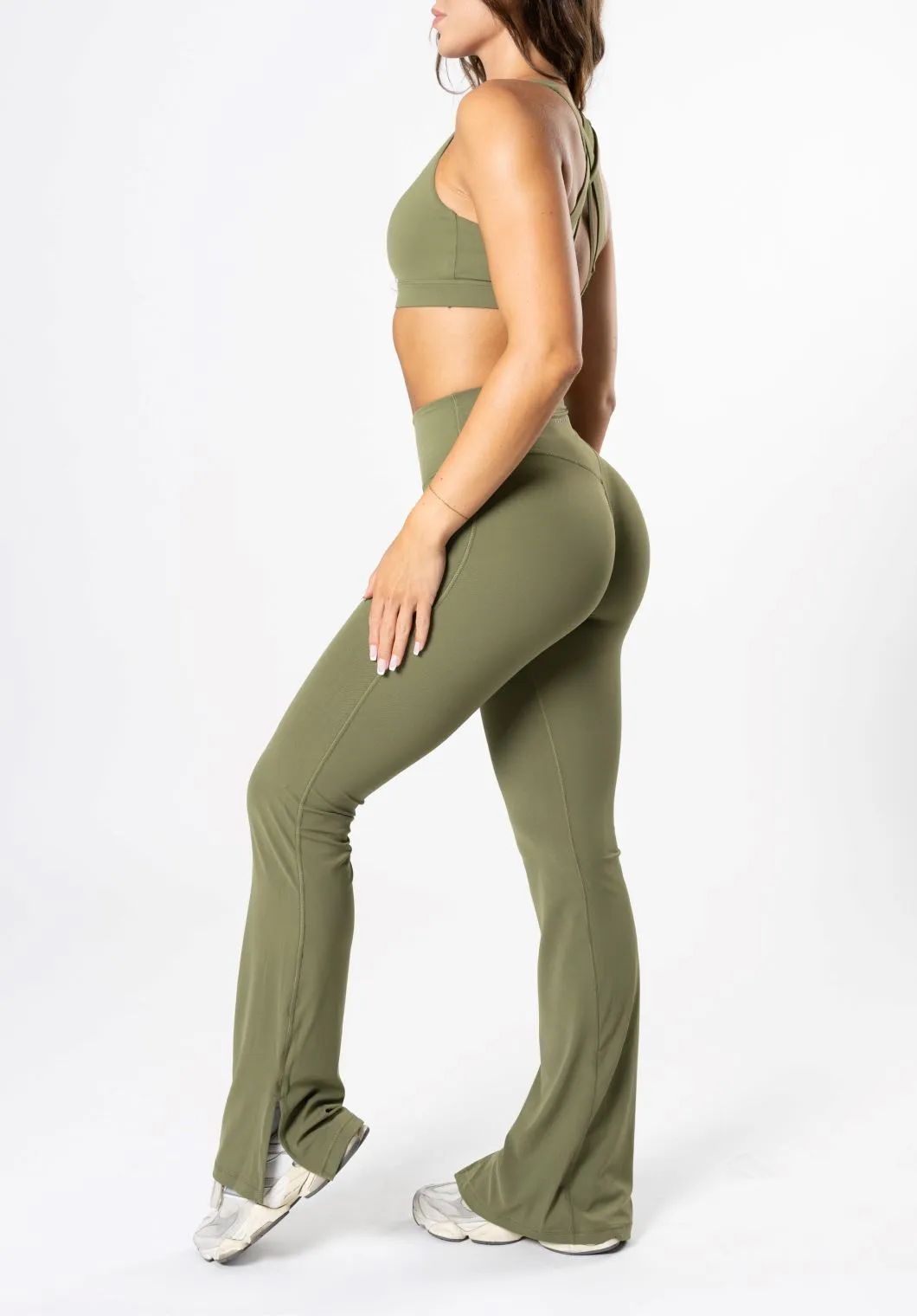 RecStretch Original Sculptseam™ Plus Flare Legging 34" Olive