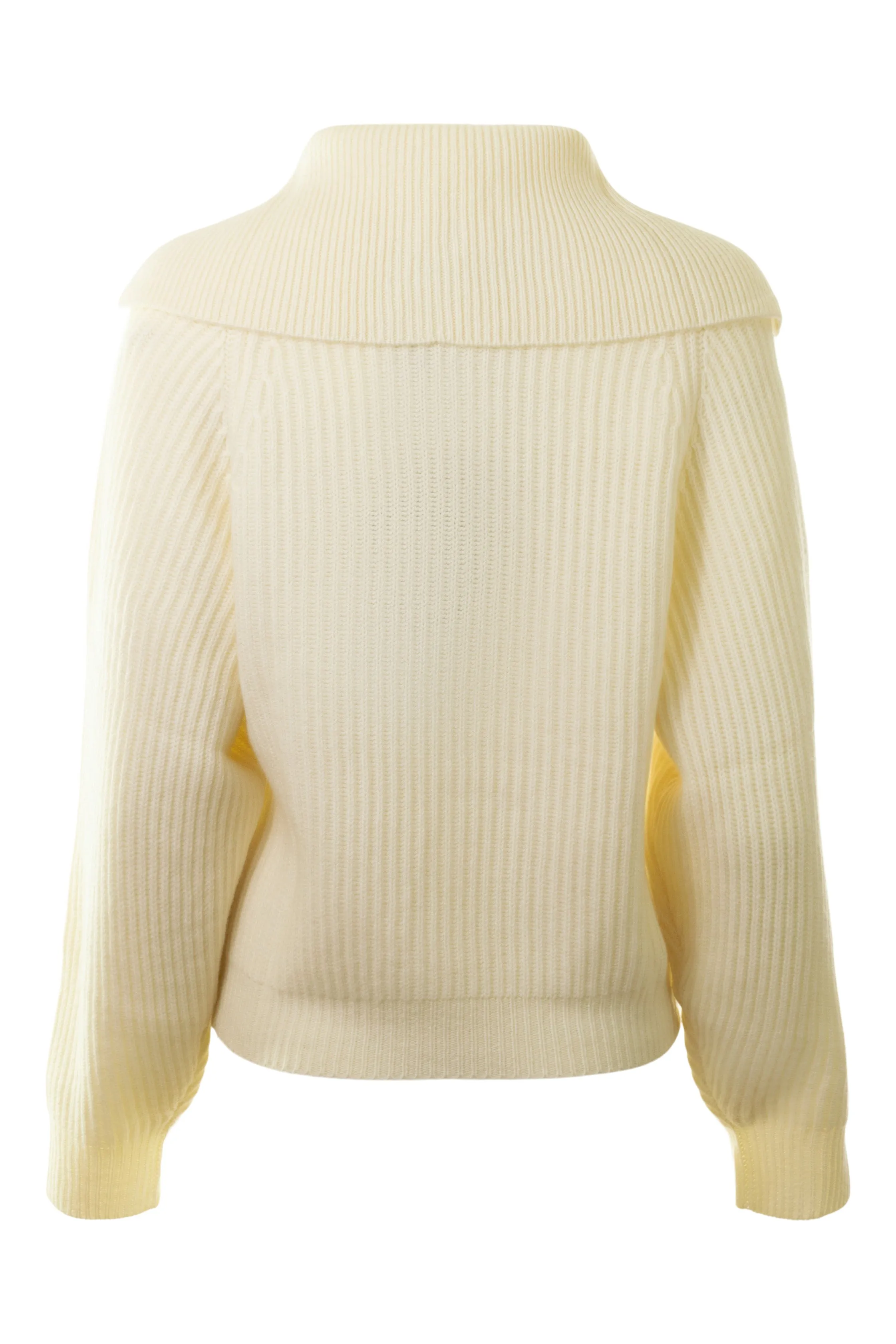 Repeat Cashmere Collared Sweater in Cream