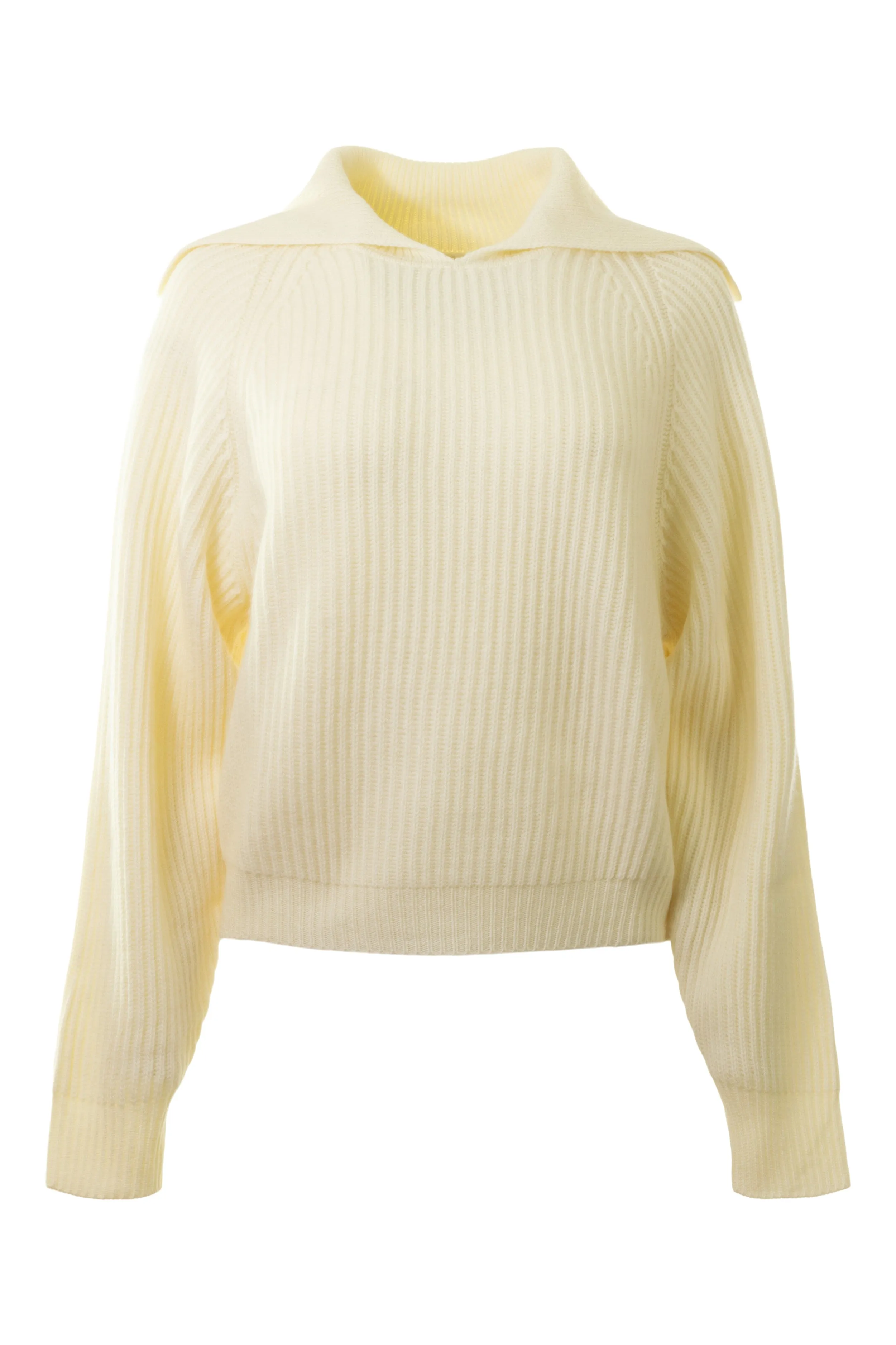 Repeat Cashmere Collared Sweater in Cream