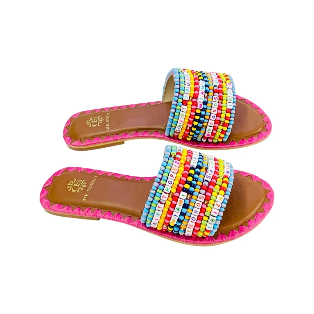 RESORT BEAD FLATS MULTICOLOR