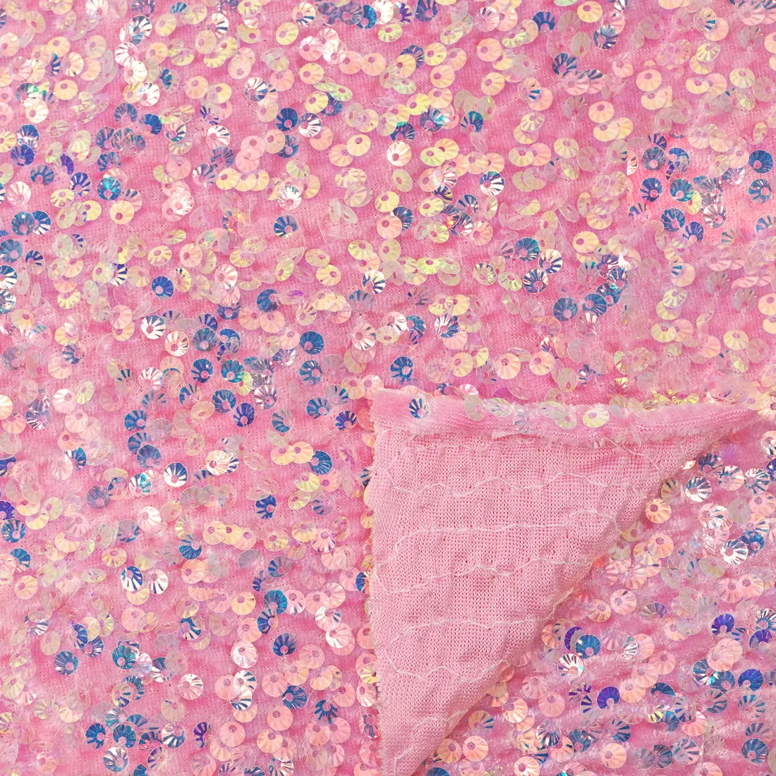 Sanibel Seashell Stretch Velvet Sequin Fabric | Blue Moon Fabrics