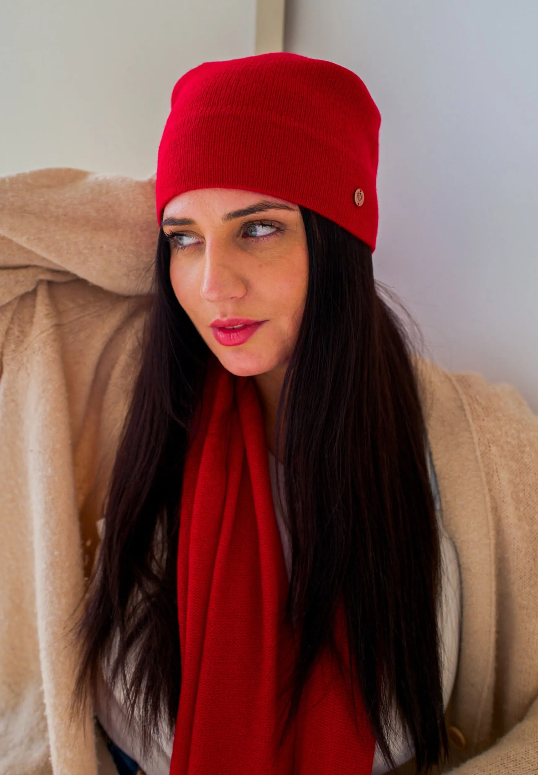 Signature Jersey Knit Cashmere Slouch Hat