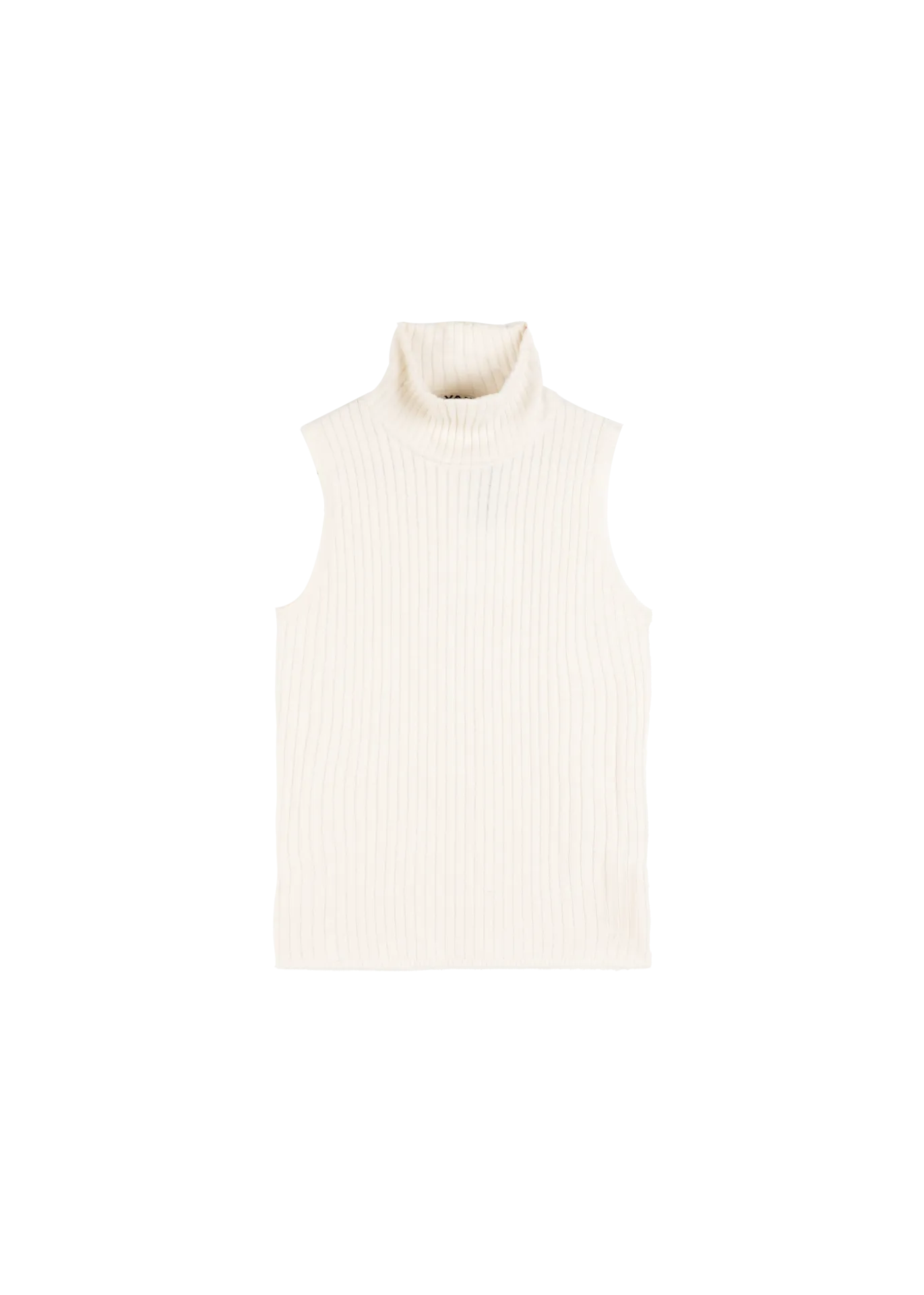 Sleeveless knitted turtleneck