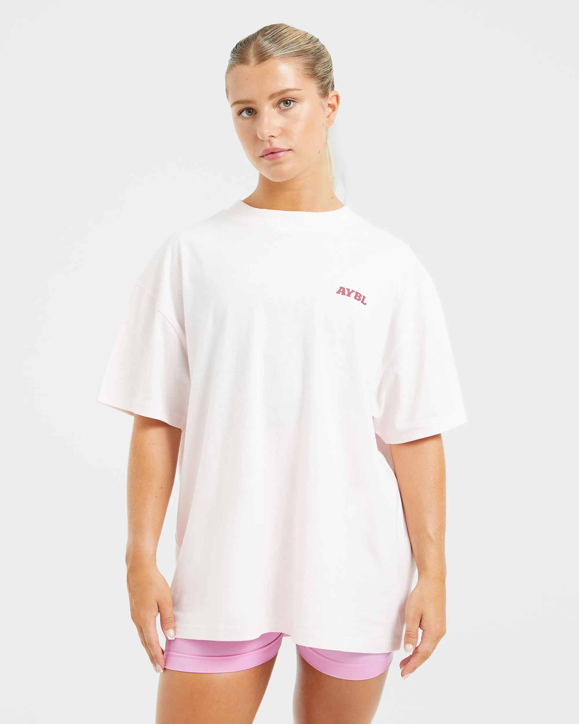 Stronger You Oversized T Shirt - Pink