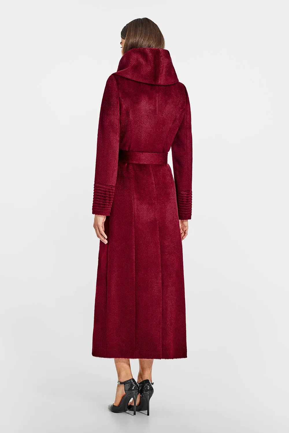 Suri Alpaca Maxi Hooded Wrap Coat