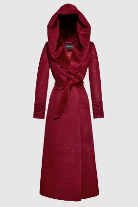 Suri Alpaca Maxi Hooded Wrap Coat