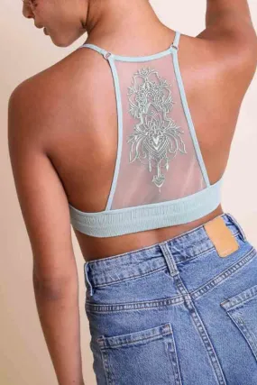 tattoo racerback bralette - sage