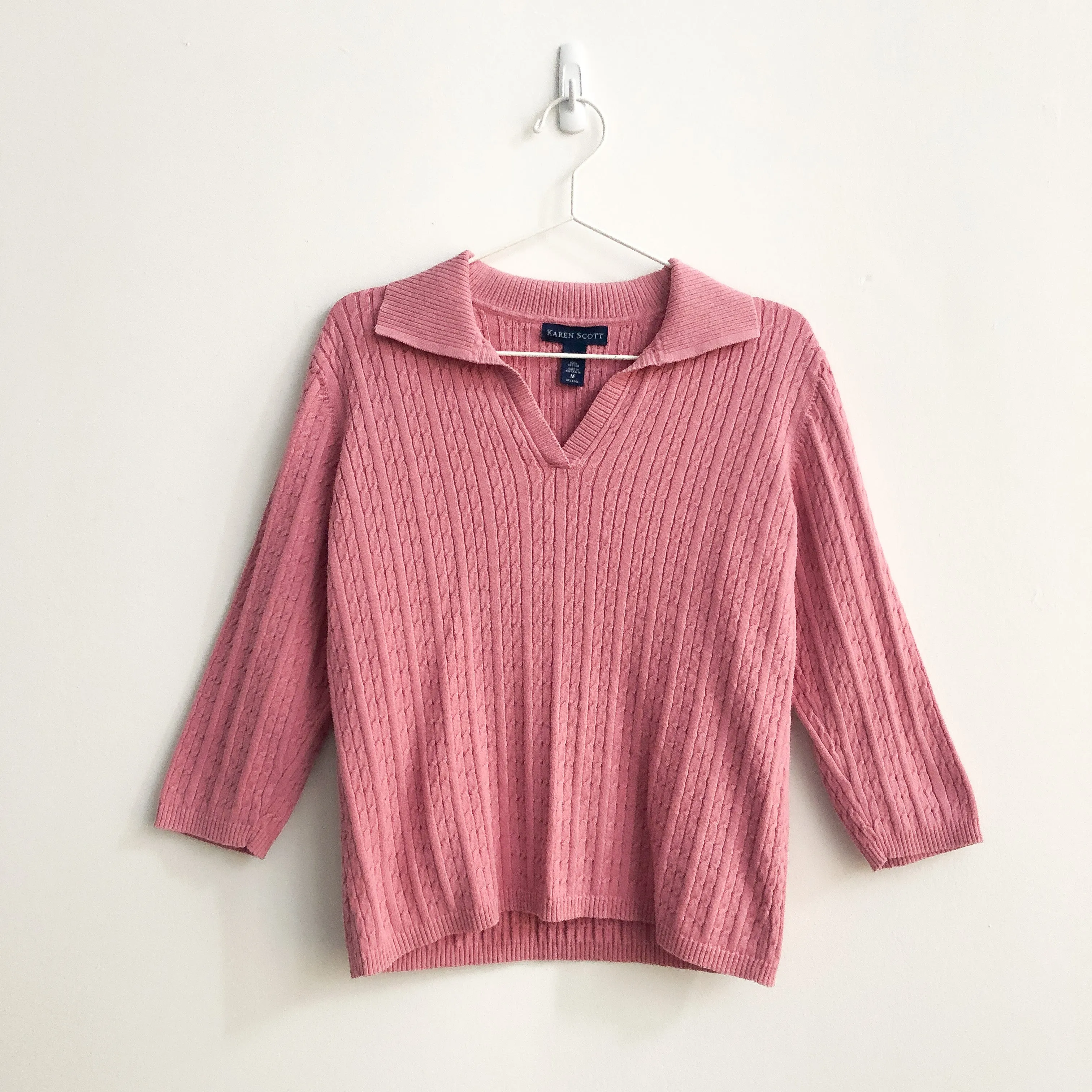 Think Pink Collared Sweater