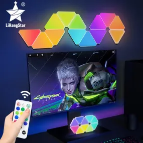 USB Touch LED Triangle Wall Night for Gaming Room