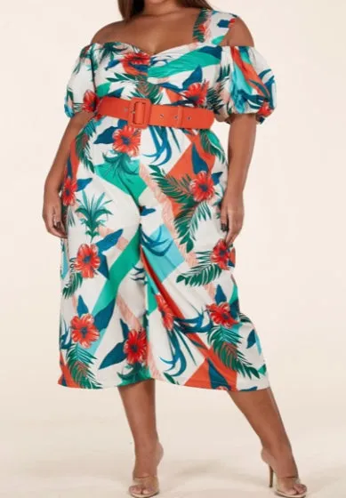 “Viv” Tropical Jumpsuit