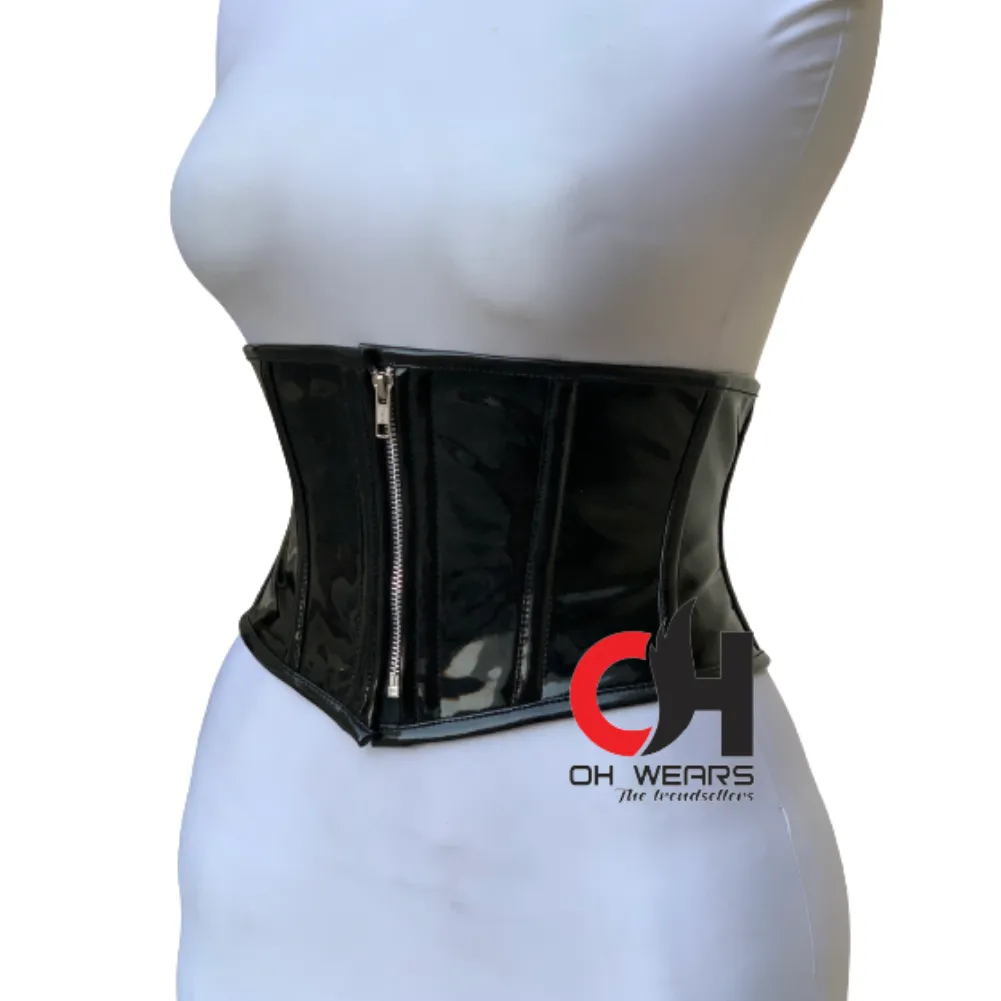 Women Underbust Front Zipper Corset Wais Trainer