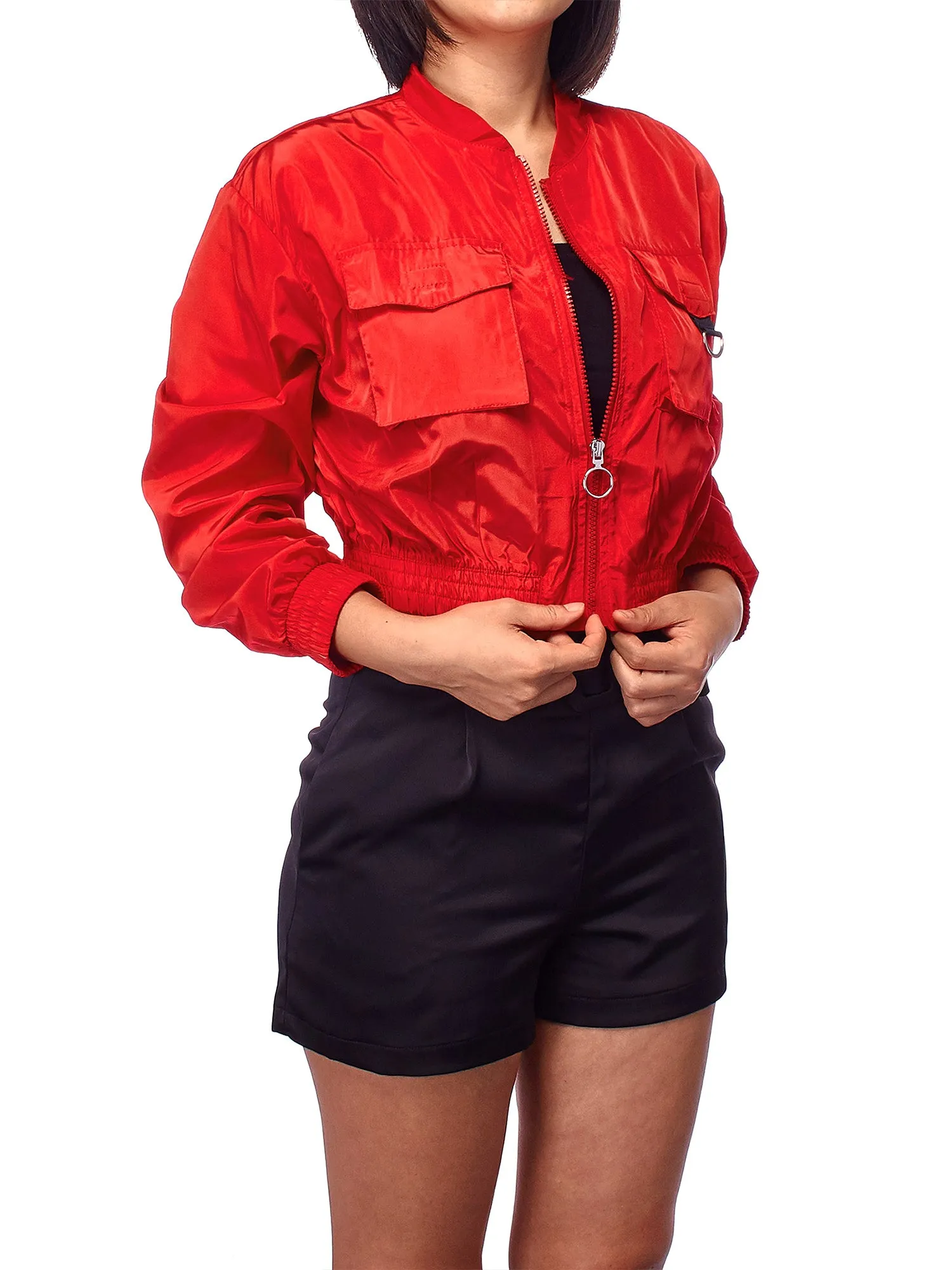 Women's Long Sleeve Lightweight Full Zip Outdoor Windbreaker Jacket (FWJ1074)