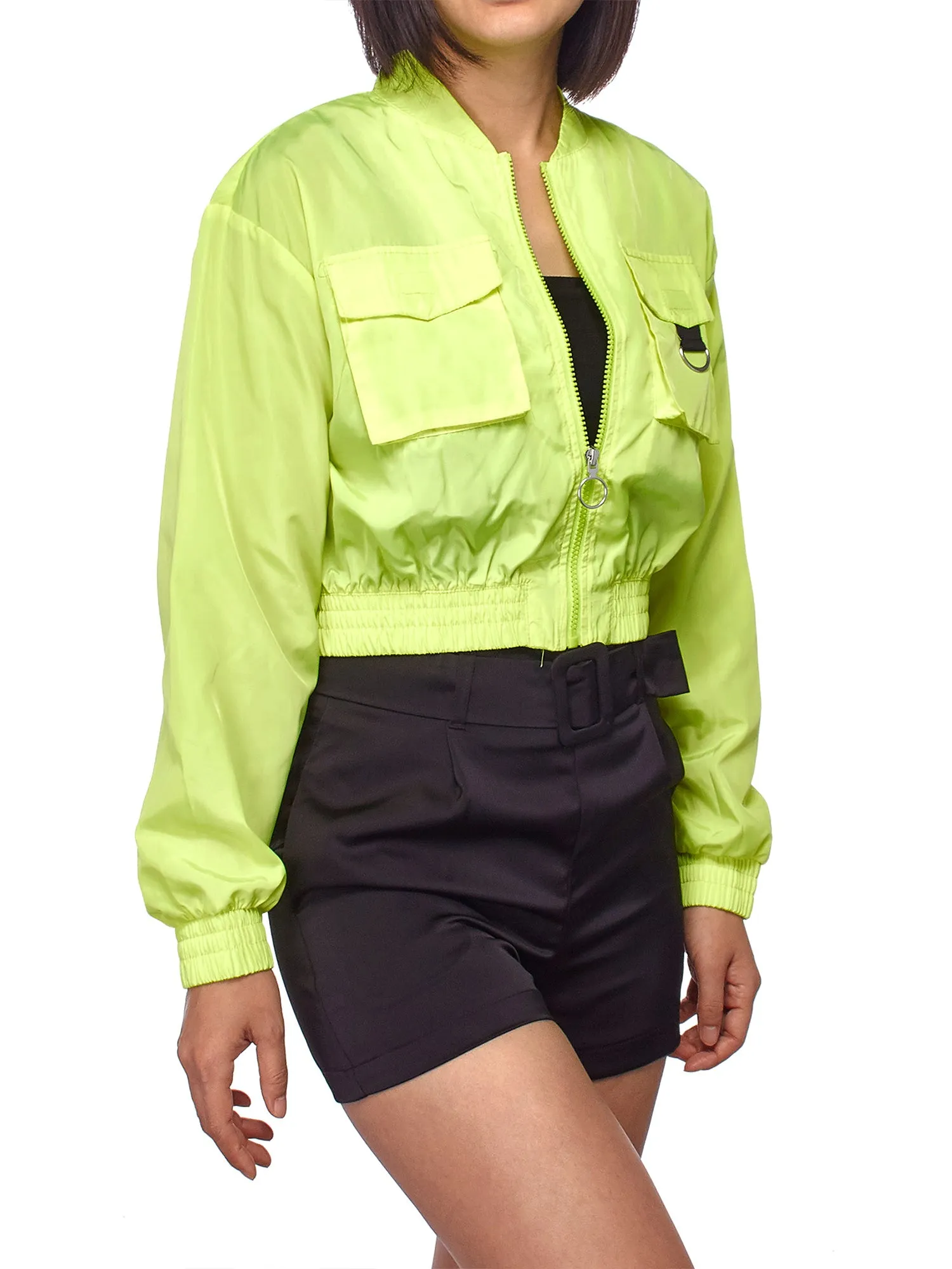 Women's Long Sleeve Lightweight Full Zip Outdoor Windbreaker Jacket (FWJ1074)