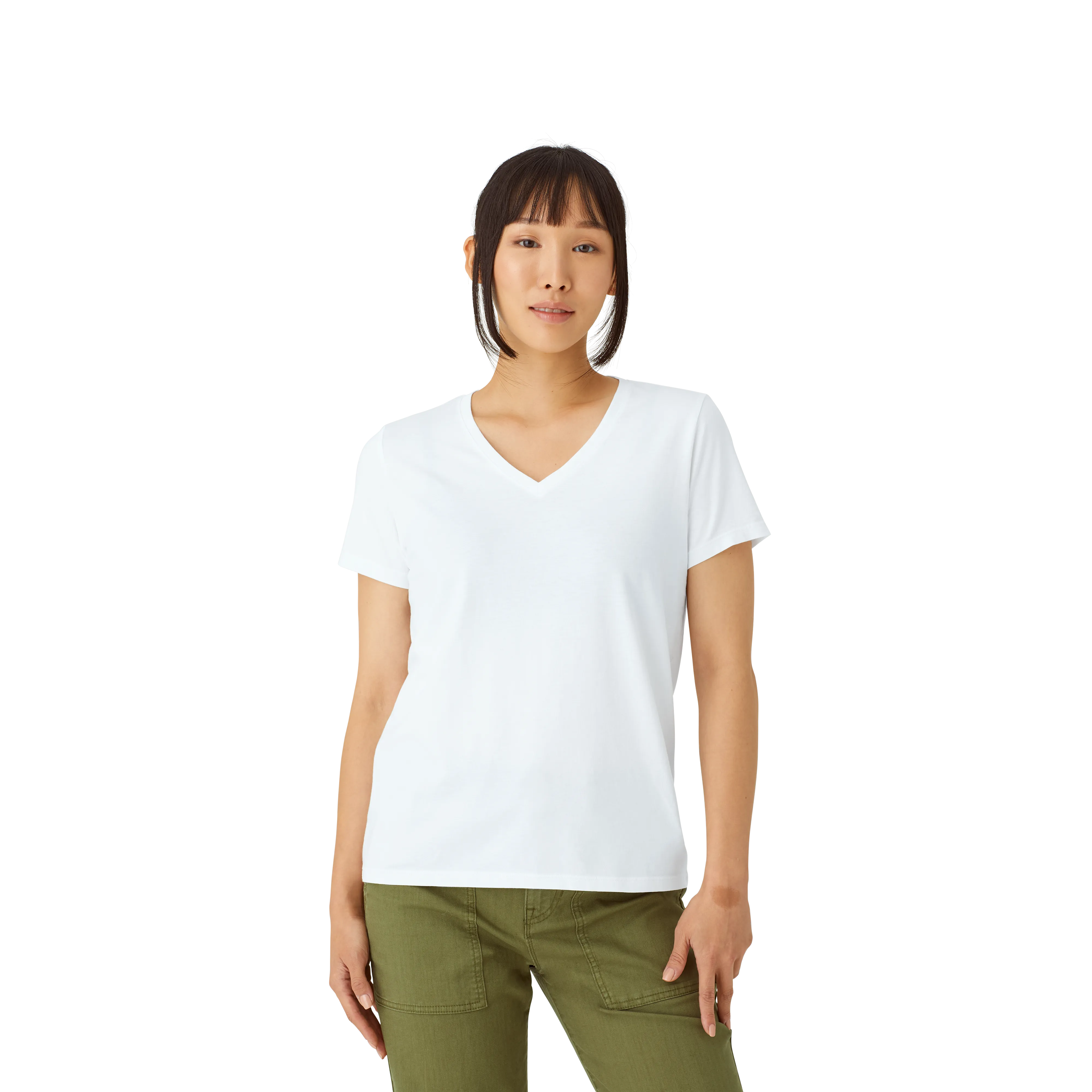 Women's Pima Cotton V-Neck T-Shirt 6-Pack