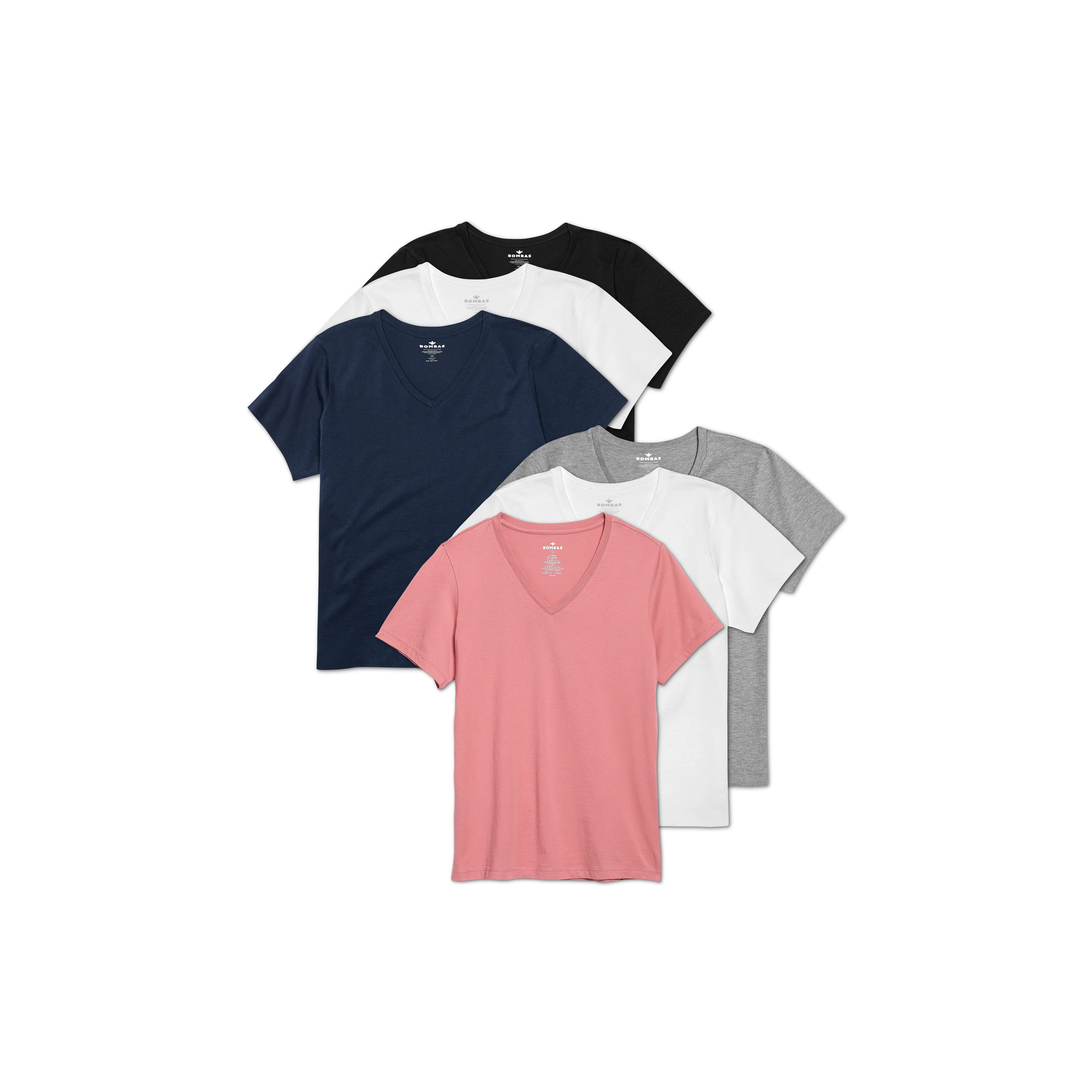 Women's Pima Cotton V-Neck T-Shirt 6-Pack