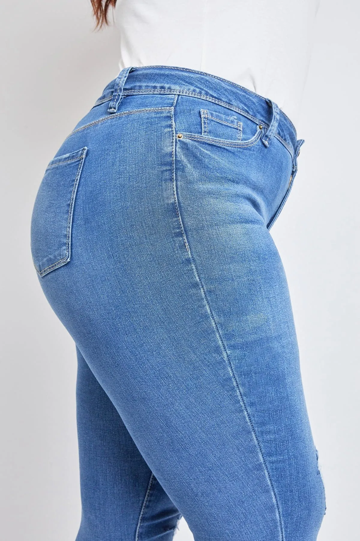 Women's Plus Essential Sustainable Distressed Skinny Jeans