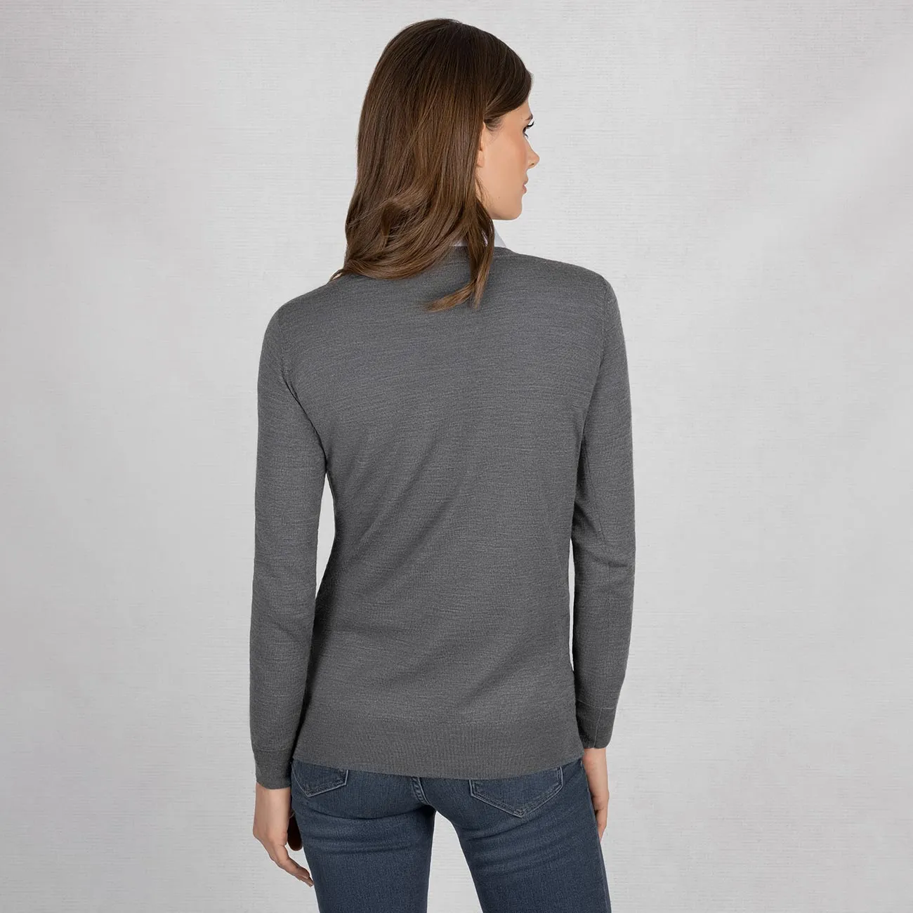 Wool Pullover Light Round Neck Women